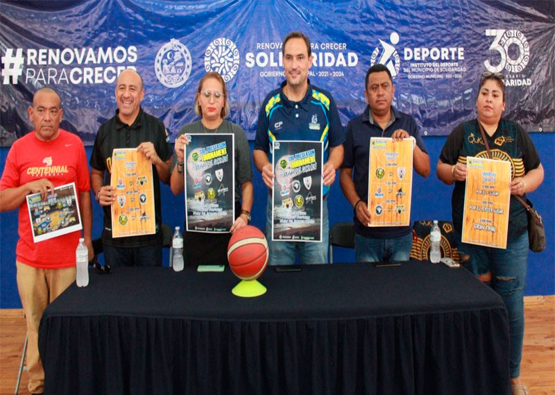 Presentan torneo internacional de básquetbol para los festejos del 30 aniversario del Municipio de Solidaridad