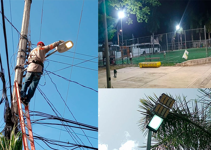 Mary Hernández transforma red de alumbrado público de Felipe Carrillo Puerto