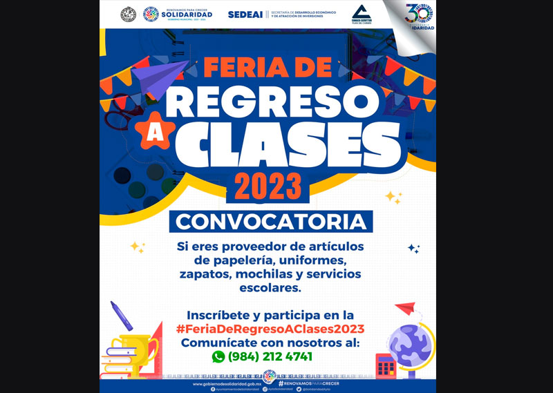 Invitan a proveedores a sumarse a feria del regreso a clases