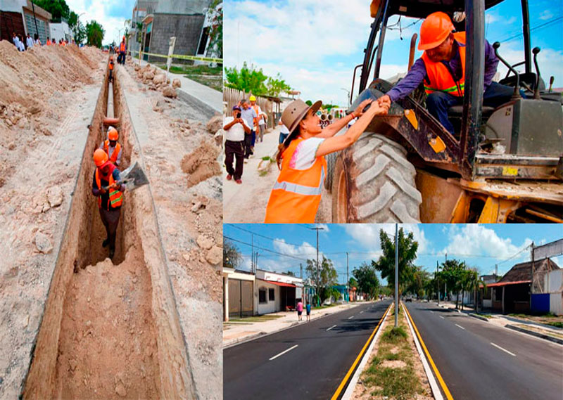 Inversión histórica de Mara Lezama para obras, drenaje y saneamiento en Quintana Roo