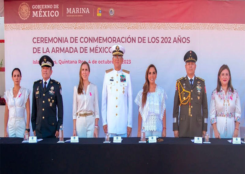 Mara Lezama encabeza conmemoración del 202 aniversario de la creación de la Armada de México