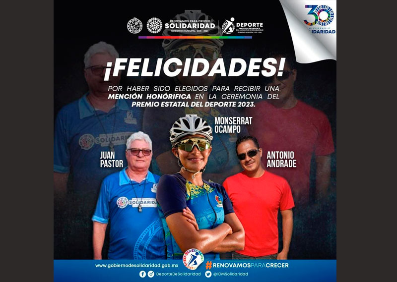 Lili Campos celebra que la playense Swami Mostalac Rizzitello sea considerada la mejor mujer dentro del deporte estatal 2023