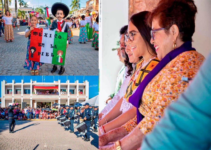 Más de 5 mil personas conmemoran el 113 aniversario de la Revolución Mexicana en Felipe Carrillo Puerto