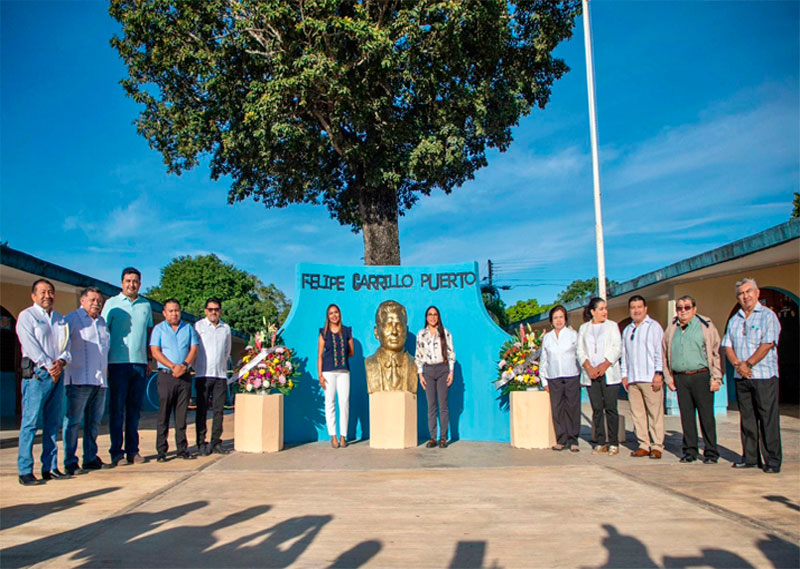 Mary Hernández encabeza homenaje a Felipe Carrillo Puerto