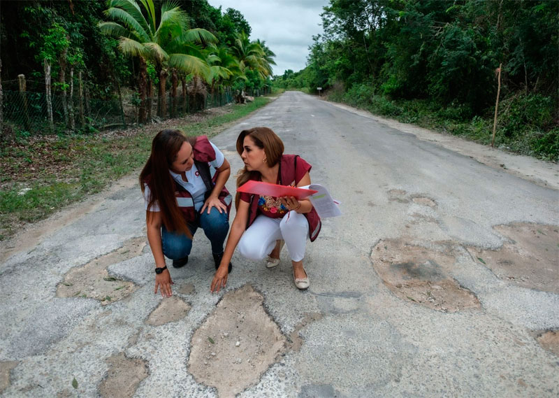 Atiende Mara Lezama petición de pobladores de Laguna Guerrero y anuncia rehabilitación del camino de acceso