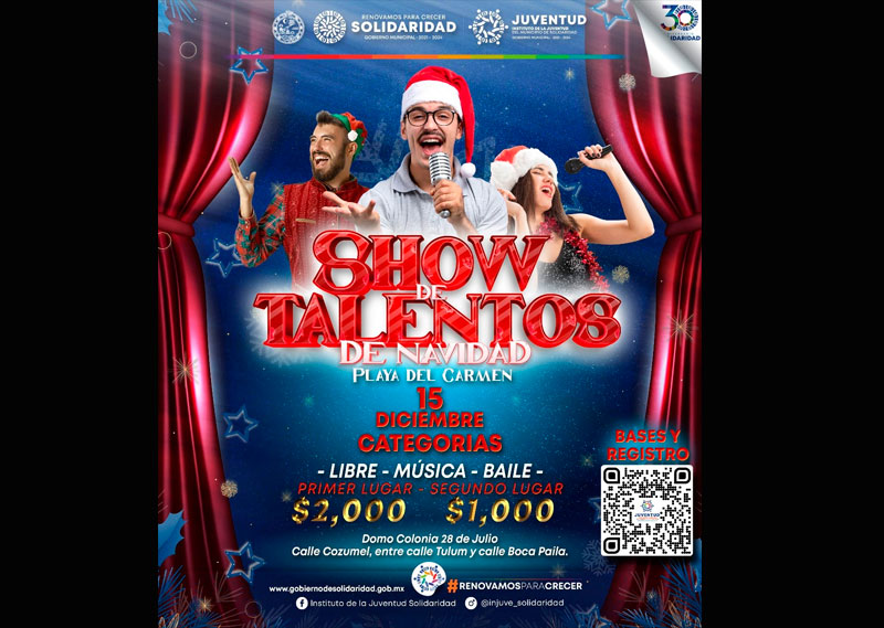 Invitan a participar en ¡Show de Talentos de Navidad!