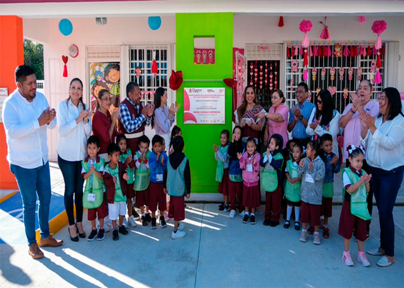 Inaugura Mara Lezama escuelas con distintivo “Escuelas Transparentes”