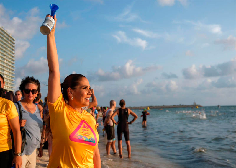 Triunfa el Triatlón Astri Cancún 2024 en el mar Caribe con más de mil 500 atletas de 6 países