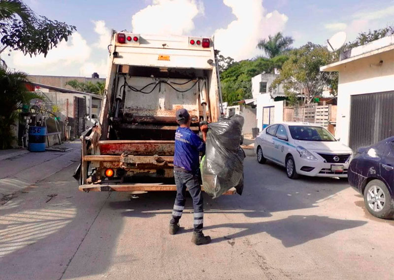 Efectiva recolección de basura en Solidaridad