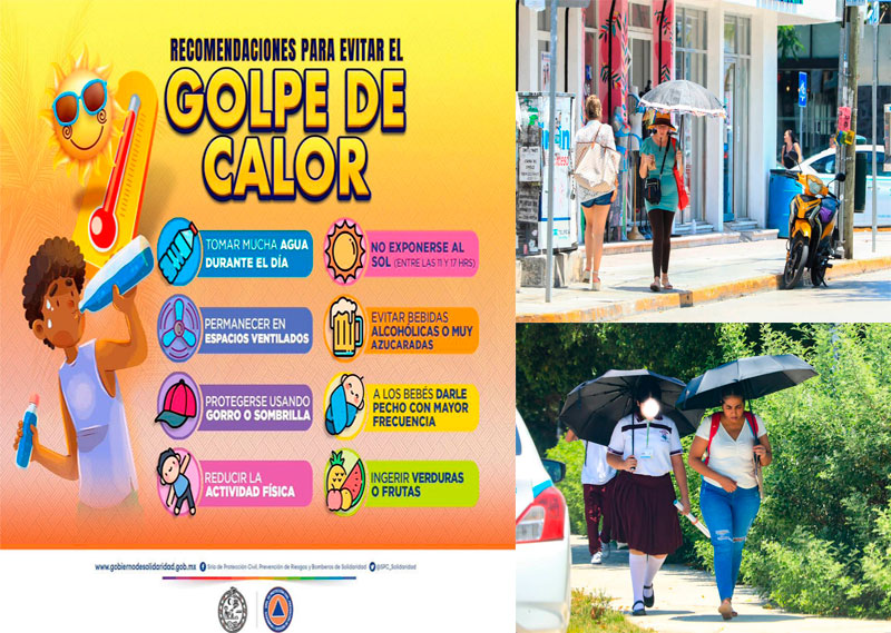 Se invita a seguir recomendaciones para prevenir golpes de calor