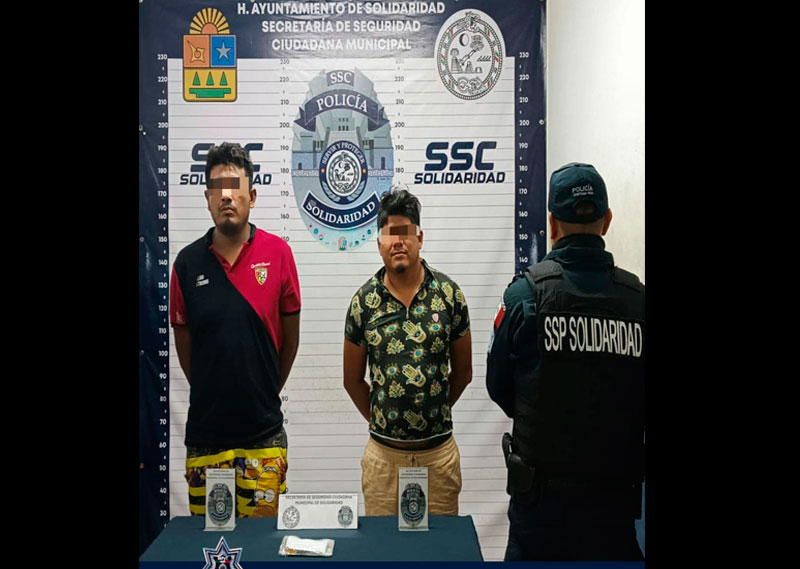 Detienen a par de presuntos ladrones en Playa del Carmen