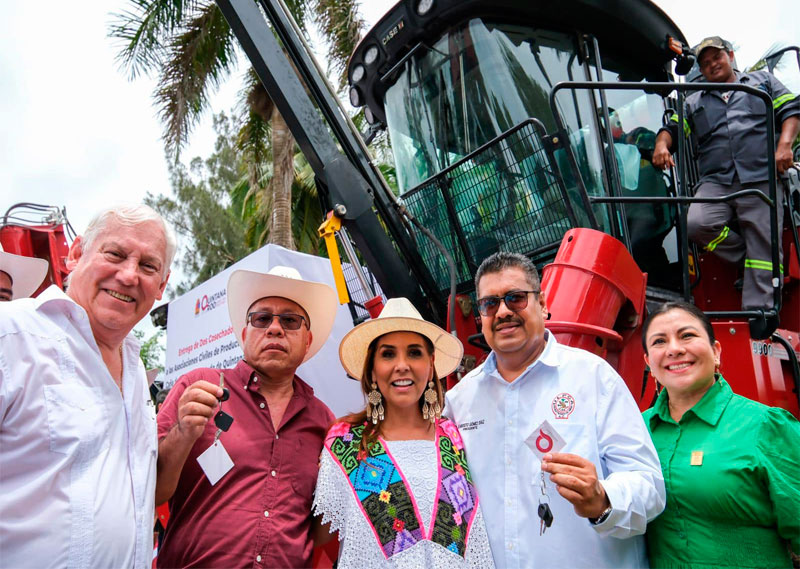 Entrega Mara Lezama cosechadoras última generación para beneficio de más de 3 mil 500 cañeros