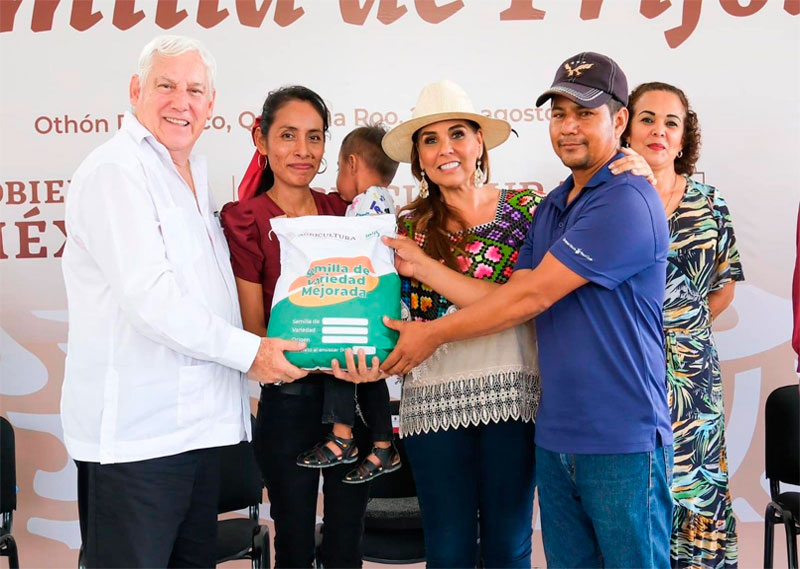 Mara Lezama y Víctor Villalobos entregan semilla certificada de frijol para siembra de más de 2 mil 125 productores del ciclo otoño – invierno