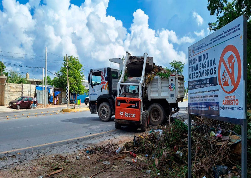 Eliminan micro tiradero de basura en la Avenida Lilis