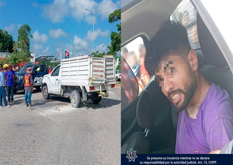 Aseguran a sujeto señalado del robo de una camioneta en Playa del Carmen