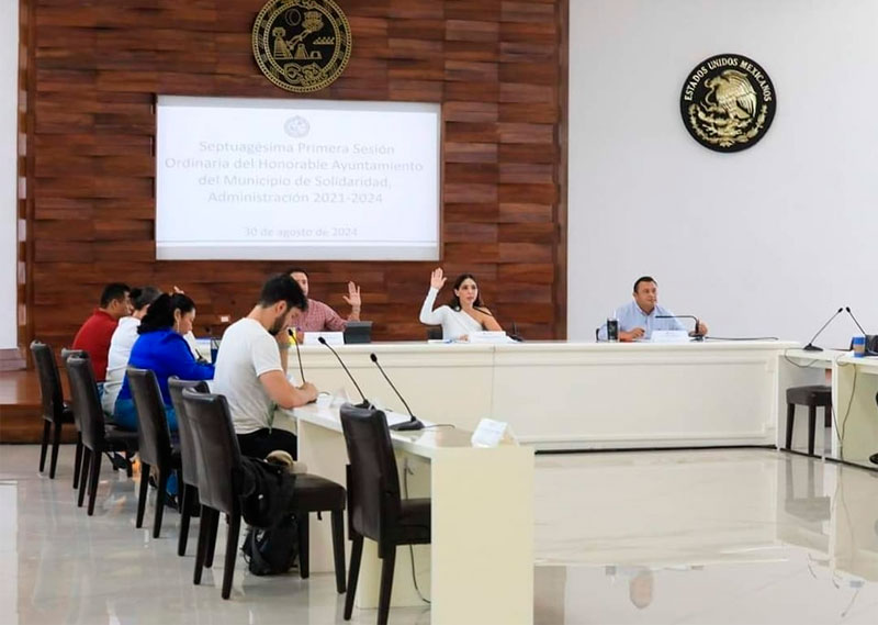 Ayuntamiento de Solidaridad aprobó acuerdos en beneficio de los ciudadanos