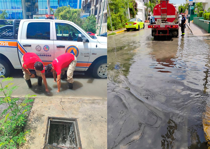 Rápida reacción de servicios públicos y bomberos ante lluvias en Solidaridad