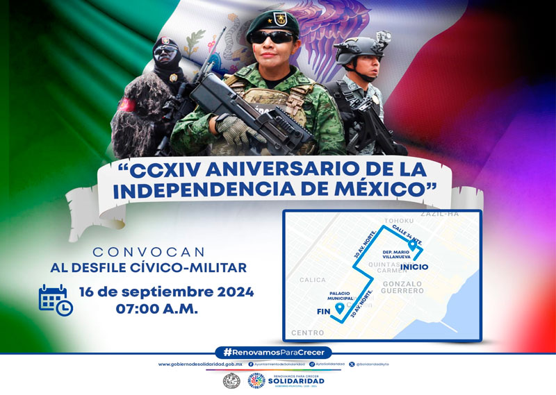 Invitan a presenciar y participar del desfile cívico – militar del 16 de septiembre